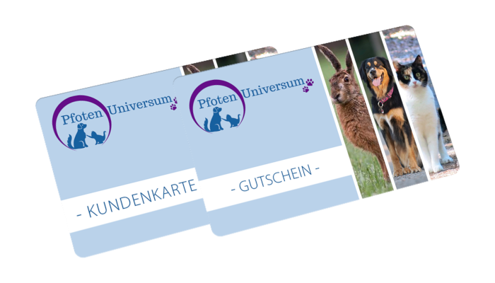 Gutscheinkarten & Kundenkarten mit Bonussystem, Pfotenuniversum