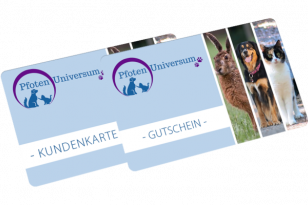 Gutscheinkarten & Kundenkarten mit Bonussystem, Pfotenuniversum