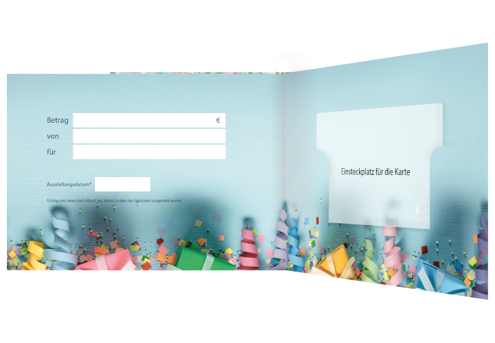 Motiv: Geschenk - Kartenhalter Innenseite