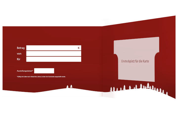 Motiv: Weihnachten - Kartenhalter Innenseite