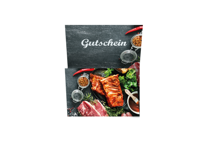 Motiv: Fleischerei - Kartenhalter geschlossen