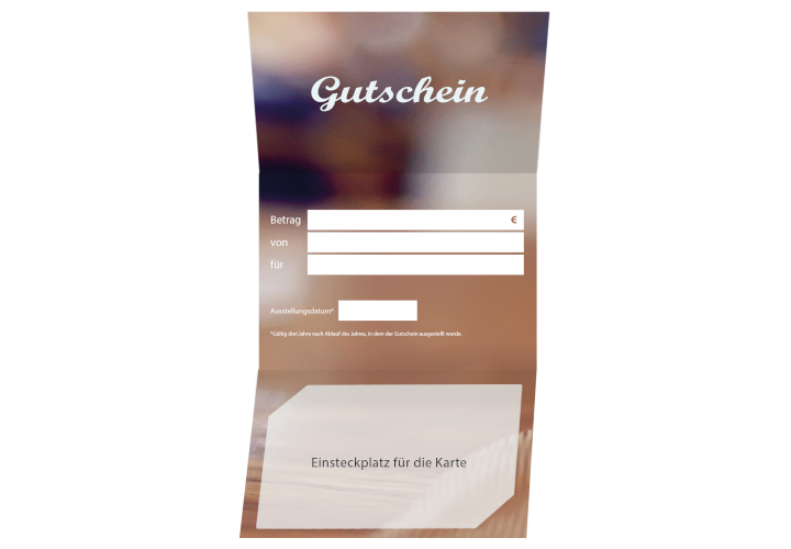 Motiv: Gastro - Kartenhalter Innenseite