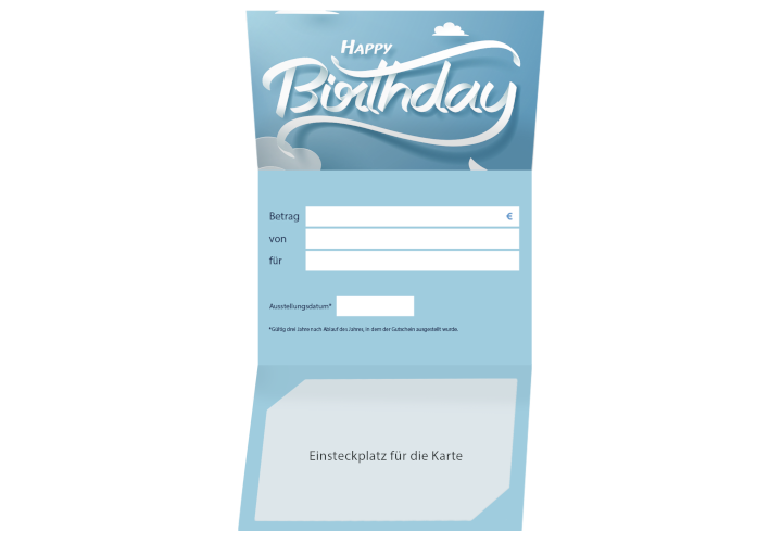 Motiv: Geburtstag - Kartenhalter Innenseite