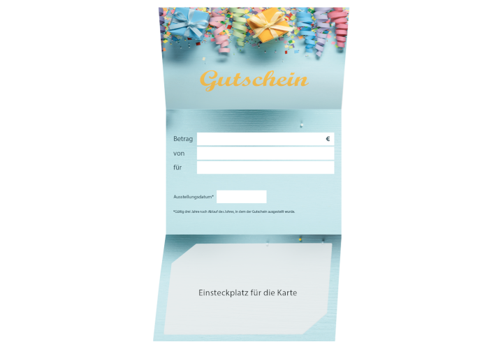 Motiv: Geschenk - Kartenhalter Innenseite