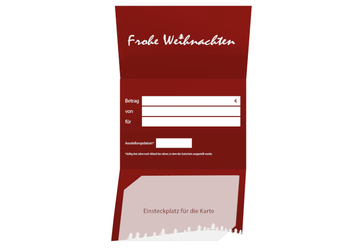 Motiv: Weihnachten - Kartenhalter Innenseite